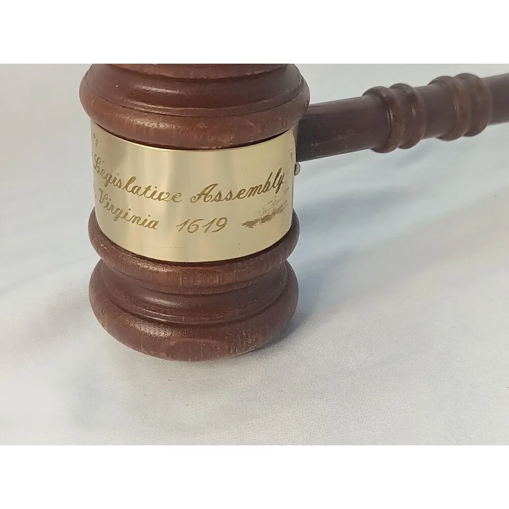 Vintage Wooden Jamestown Gavel Americas Oldest Legislative Assembly 12
